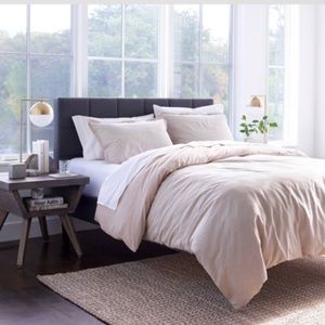 Natural Washed Linen Duvet Cover Set (Full/Queen)